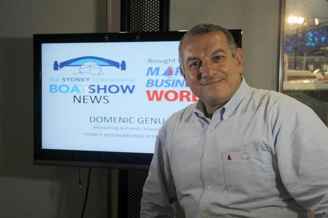 Domenic Guena pre show interview close up - Sydney International Boat Show 2013 © Cassandra Sabin, MarineBusiness-World.com http://www.marinebusiness-world.com